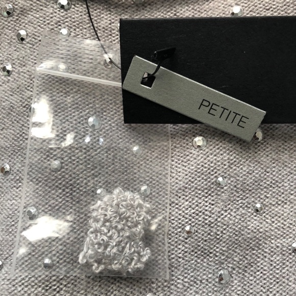 NWT! Apt. 9 Silver Studded Light Gray Sweater XSP - Picture 11 of 14